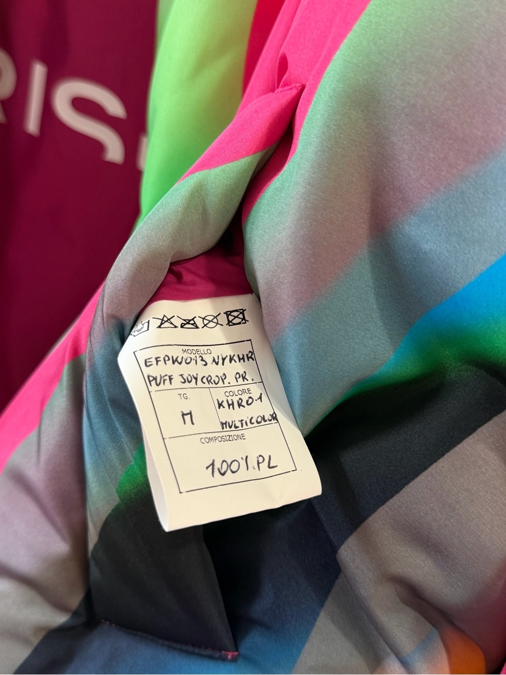 NWT Khrisjoy Joy Cropped Puffer Multi~Color Jacket ~ Size 1/M $1,570 MSRP - Picture 10 of 15